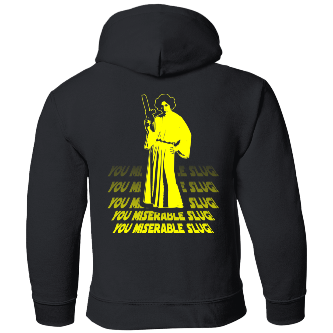 ArtichokeUSA Custom Design. You Miserable Slug. Carrie Fisher Tribute. Star Wars / Blues Brothers Fan Art. Youth Pullover Hoodie