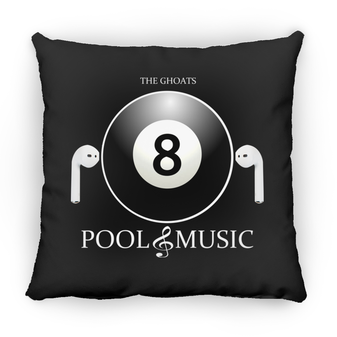 The GHOATS Custom Design. #19 Pool & Music. Large Square Pillow