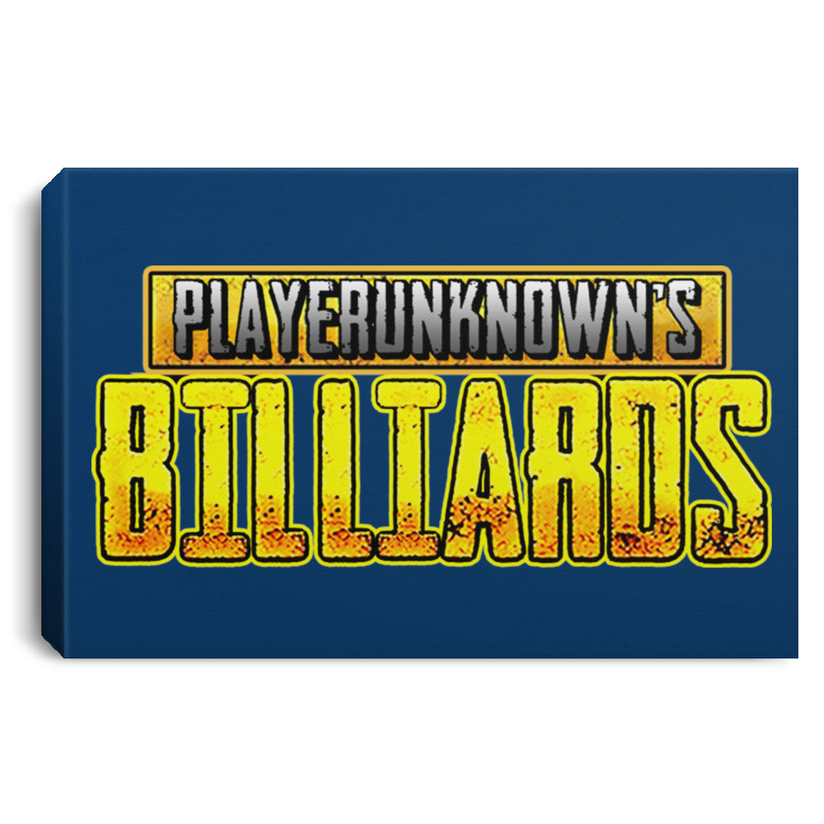 The GHOATS custom design #25. PlayersUnknown Billiards. PUBG Parody. Pool / Billiards. Landscape Canvas .75in Frame