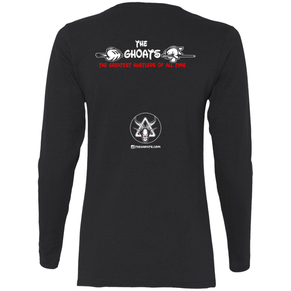The GHOATS Custom Design. #5 The Best Offense is a Good Defense. Ladies' Cotton LS T-Shirt