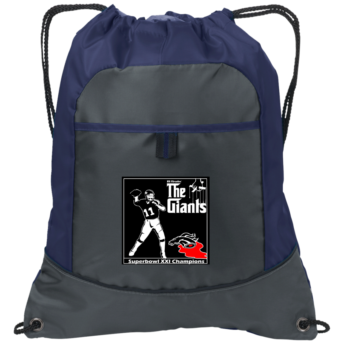 ArtichokeUSA Custom Design. Godfather Simms. NY Giants Superbowl XXI Champions. Pocket Cinch Pack