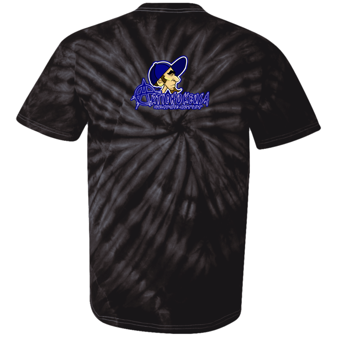 ZZ#20 ArtichokeUSA Characters and Fonts. "Clem" Let’s Create Your Own Design Today. 100% Cotton Tie Dye T-Shirt