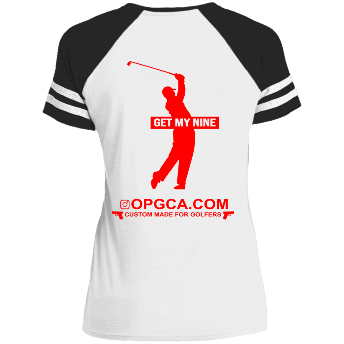 OPG Custom Design #16. Get My Nine. Male Version. Ladies' Game V-Neck T-Shirt