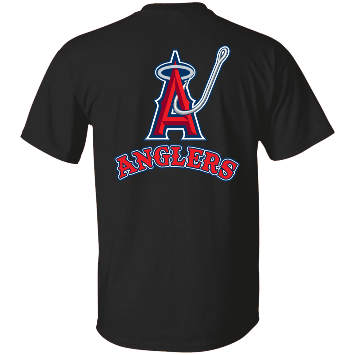 ArtichokeUSA Custom Design. Anglers. Southern California Sports Fishing. Los Angeles Angels Parody. Youth 5.3 oz 100% Cotton T-Shirt