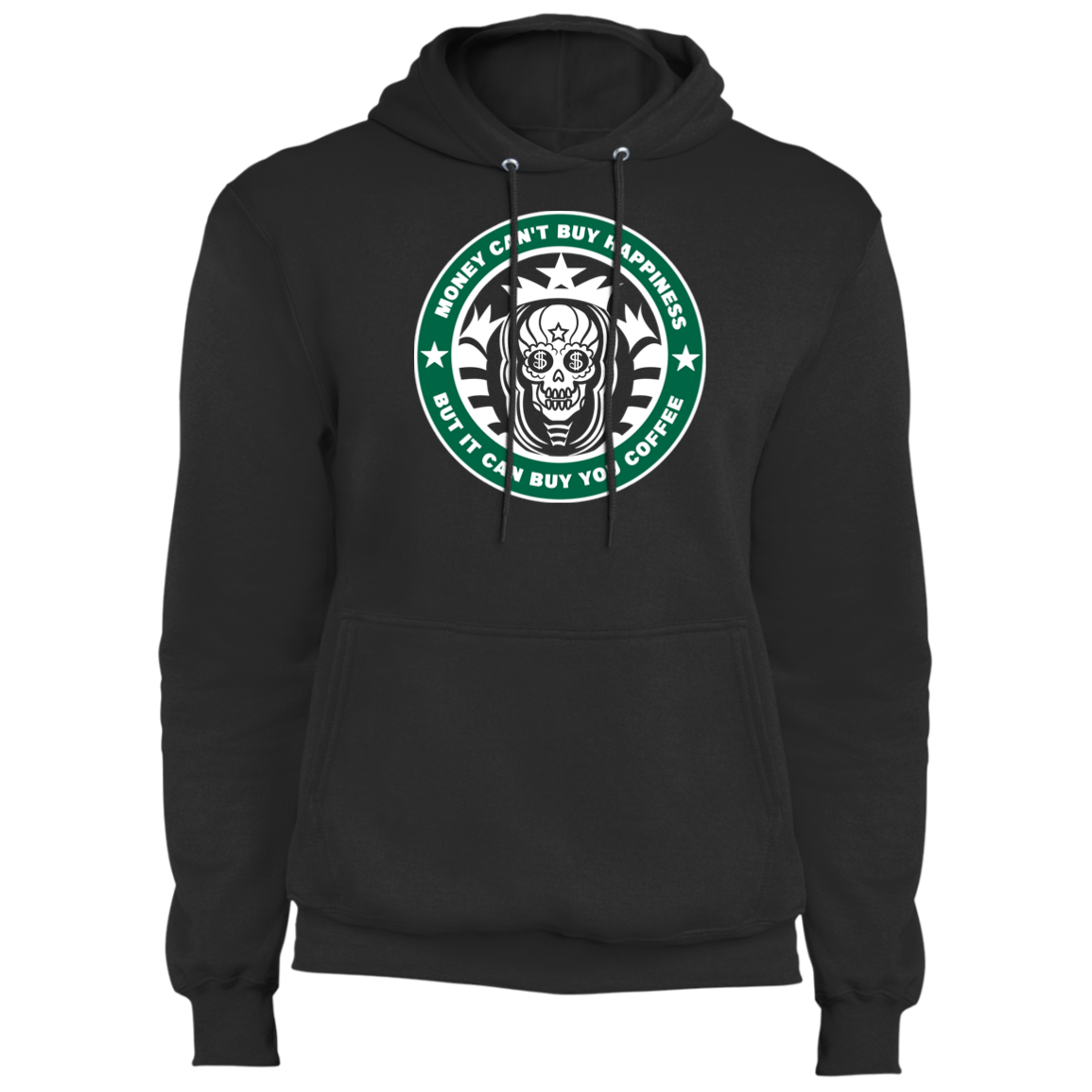 ArtichokeUSA Custom Design. Money Can't Buy Happiness But It Can Buy You Coffee. Fleece Pullover Hoodie