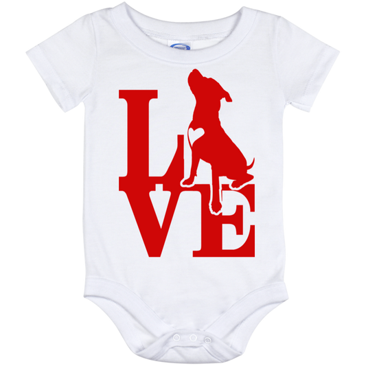 ArtichokeUSA Custom Design. Pitbull Love. Baby Onesie 12 Month