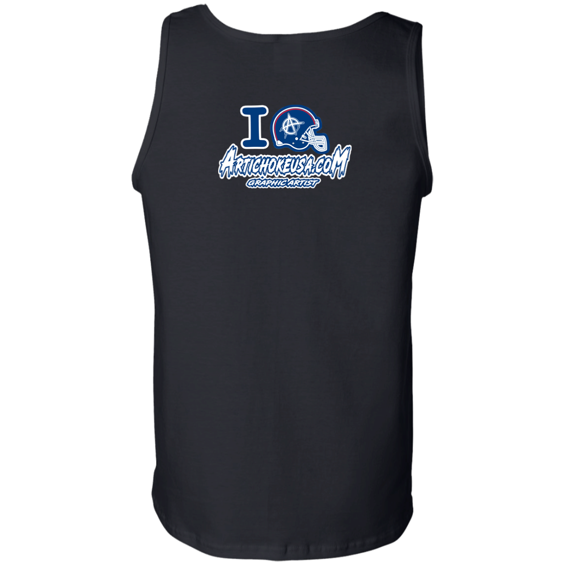 ArtichokeUSA Custom Design. I Helmet NY. Fan Art. Men's 100% Cotton Tank Top
