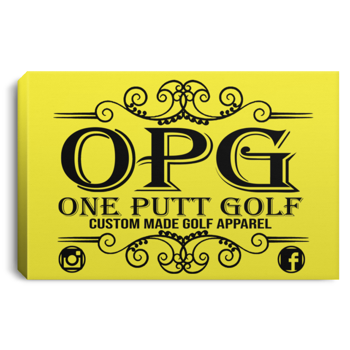 OPG Custom Design #00. OPG - One Putt Golf. Front and Back Design. Landscape Canvas .75in Frame