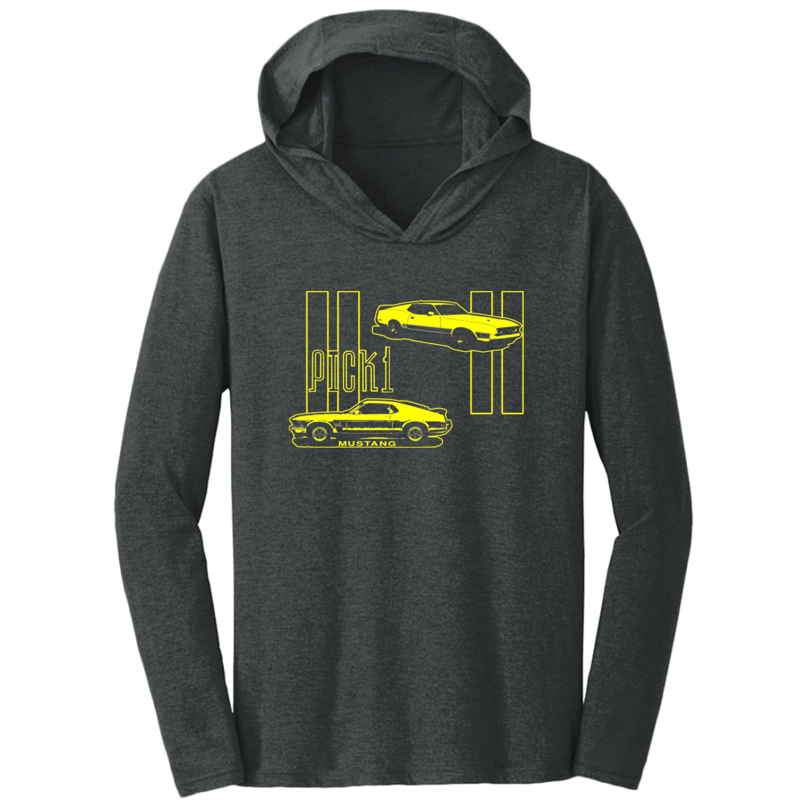 ArtichokeUSA Custom Design. Pick 1 Mustang. Mach 1 Mustang Parody. Cars. Triblend T-Shirt Hoodie
