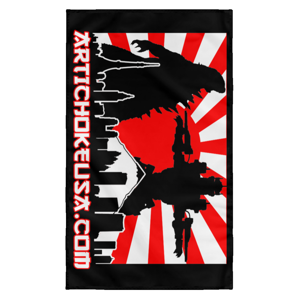 ArtichokeUSA Custom Design. Fan Art Godzilla/Mecha Godzilla. Wall Flag