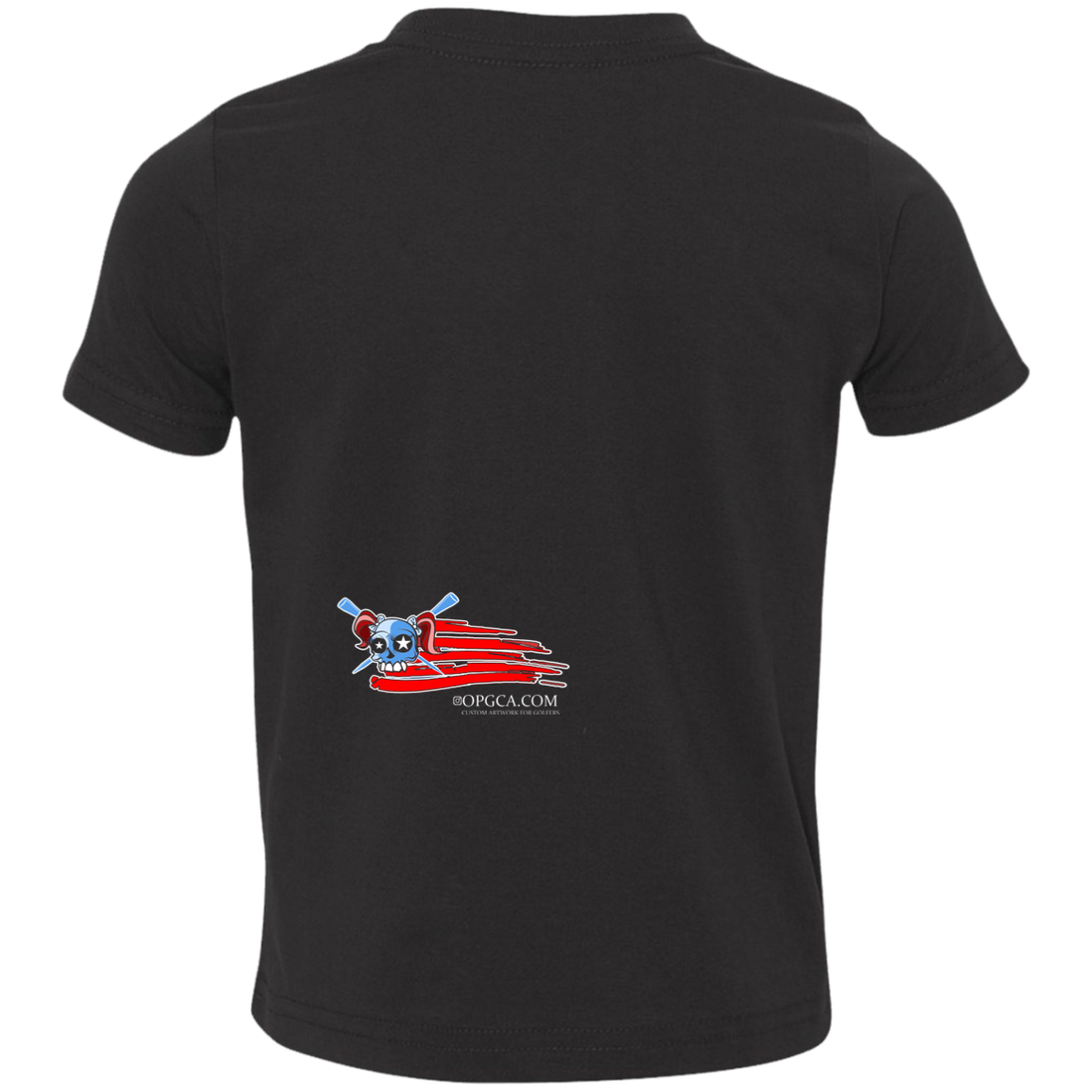OPG Custom Design #12. American Golfer. Female Edition. Toddler Jersey T-Shirt