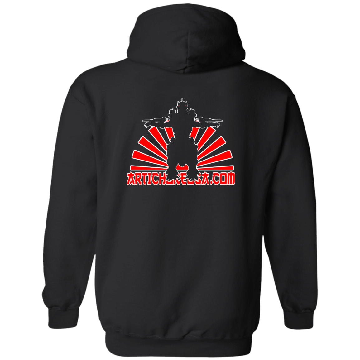 ArtichokeUSA Custom Design. Fan Art Mechagodzilla/Godzilla. Zip Up Hooded Sweatshirt