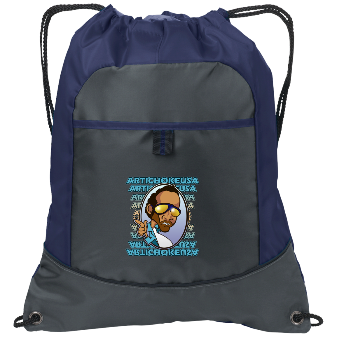 ArtichokeUSA Character and Font design. Let's Create Your Own Team Design Today. My first client Charles. Pocket Cinch Pack