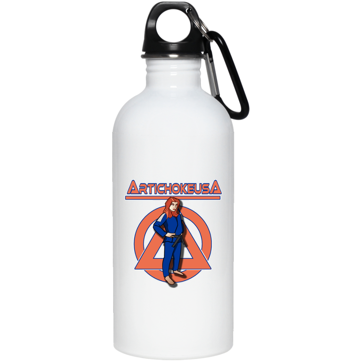 ArtichokeUSA Character and Font design. Let's Create Your Own Team Design Today. Amber. 20 oz. Stainless Steel Water Bottle