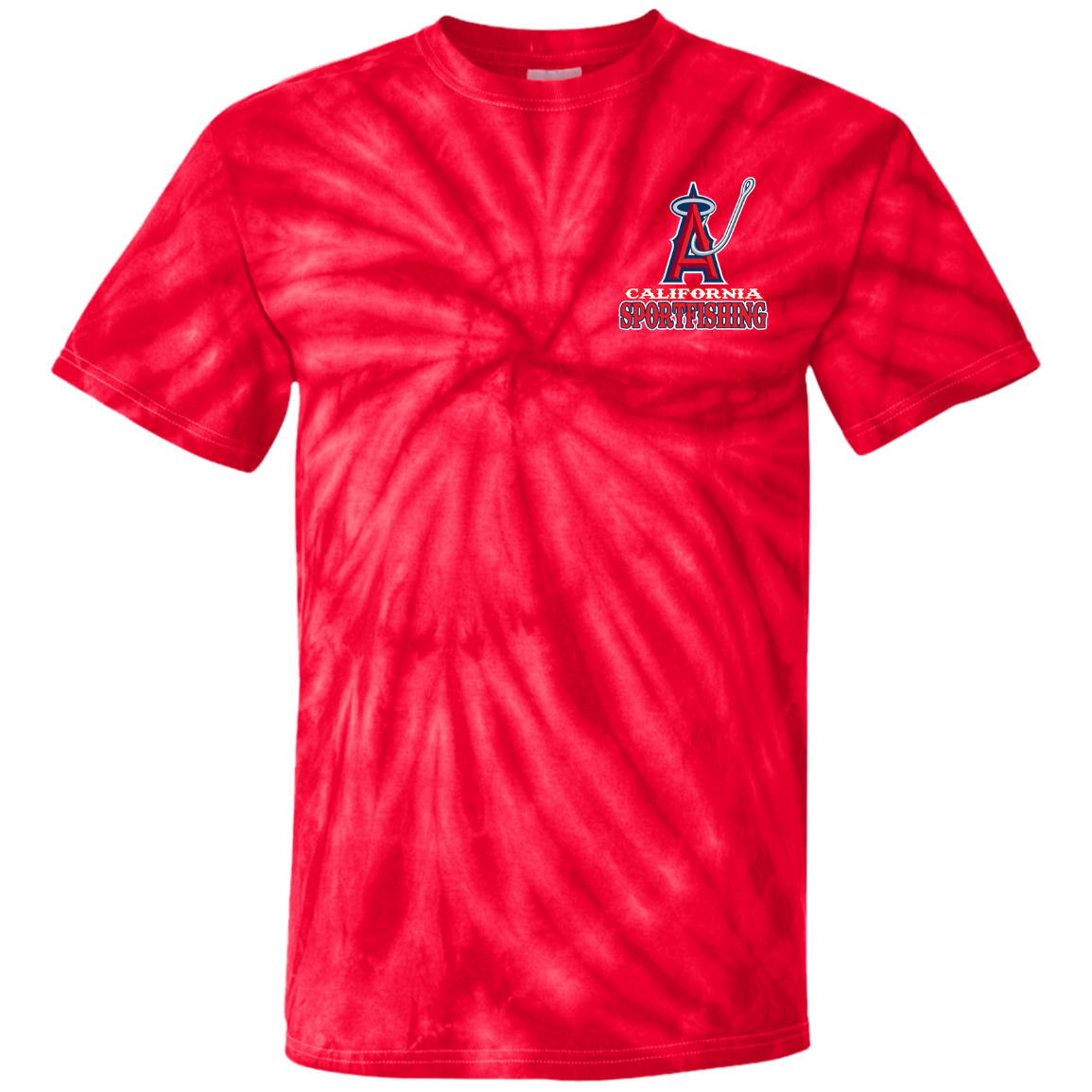 ArtichokeUSA Custom Design. Anglers. Southern California Sports Fishing. Los Angeles Angels Parody. Youth Tie Dye T-Shirt