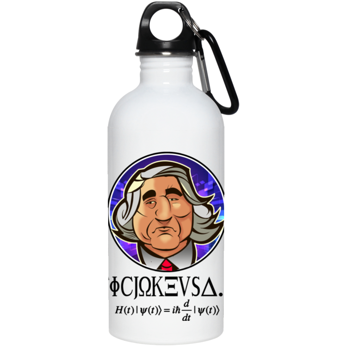 ArtichokeUSA Custom Design. Michio Kaku Fan Art. 20 oz. Stainless Steel Water Bottle