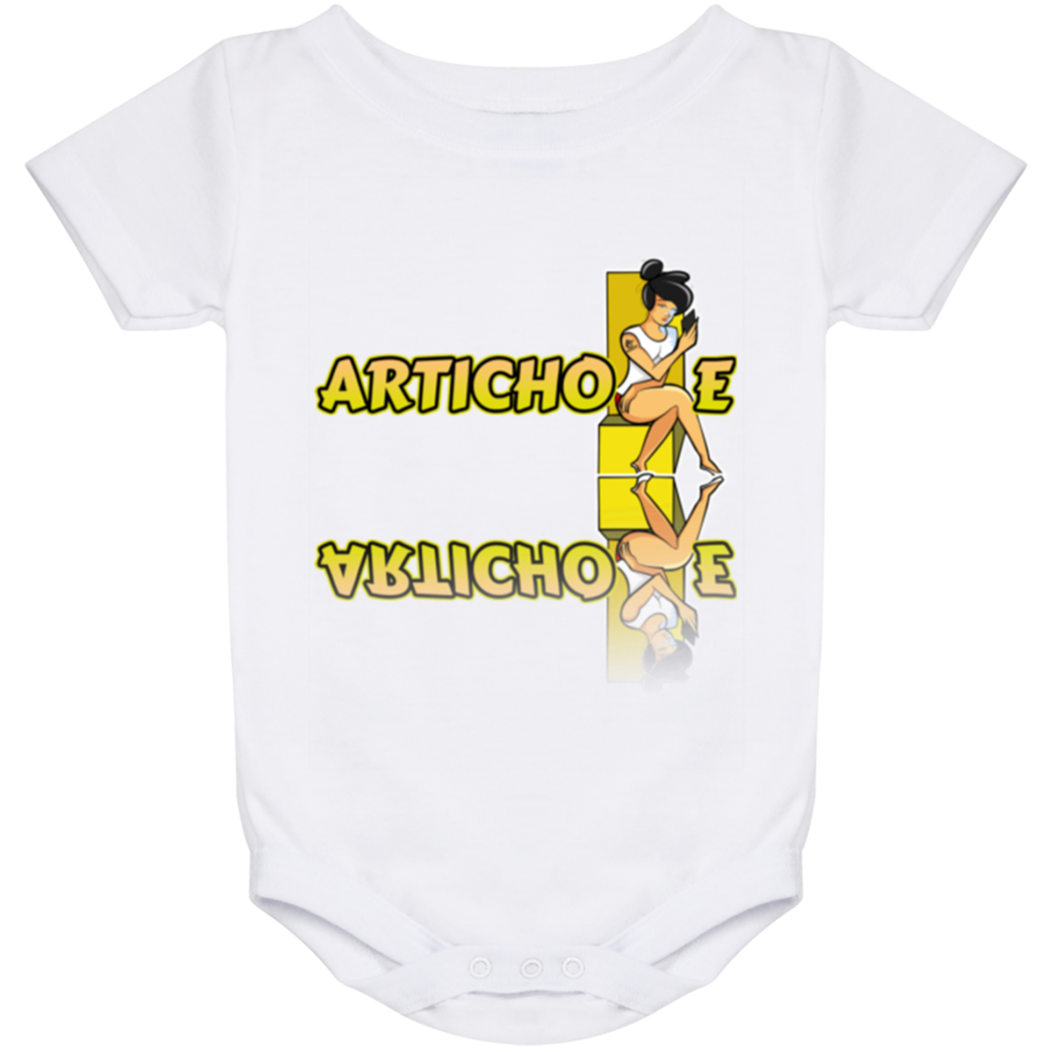ArtichokeUSA Character and Font Design. Let’s Create Your Own Design Today. Betty. Baby Onesie 24 Month