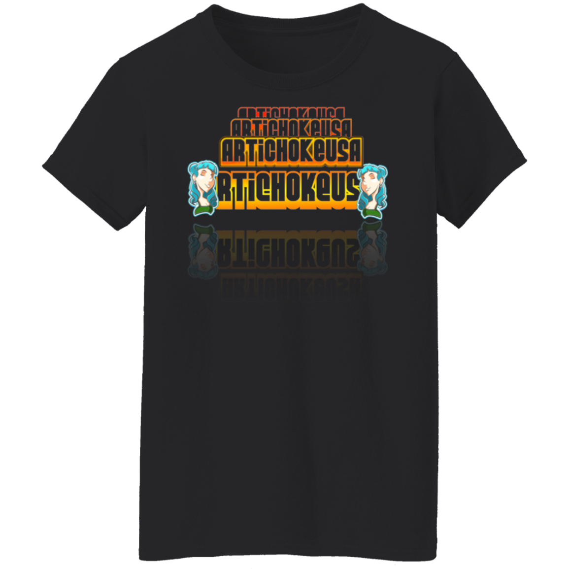 ZZ#10 ArtichokeUSA Characters and Fonts. "Shelly" Let’s Create Your Own Design Today. Ladies' 5.3 oz. T-Shirt
