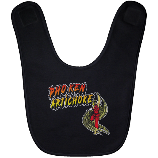ArtichokeUSA Custom Design. Pho Ken Artichoke. Street Fighter Parody. Gaming. Baby Bib