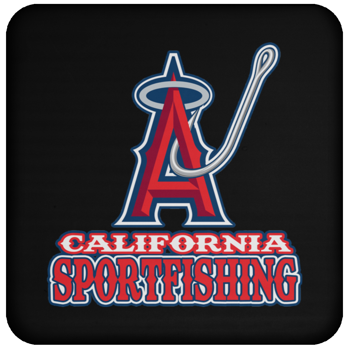 ArtichokeUSA Custom Design. Anglers. Southern California Sports Fishing. Los Angeles Angels Parody. Coaster
