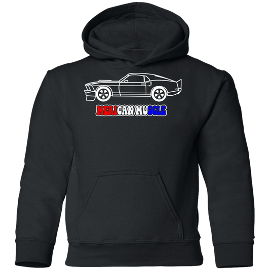 ArtichokeUSA Custom Design. Merican Muscle. Wu-Tang / Mustang Parody. Youth Pullover Hoodie