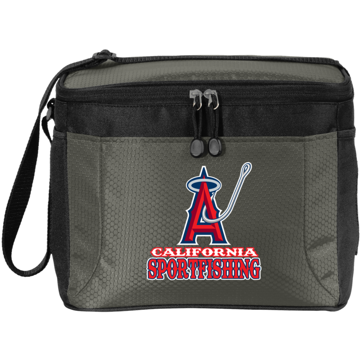 ArtichokeUSA Custom Design. Anglers. Southern California Sports Fishing. Los Angeles Angels Parody. 12-Pack Cooler