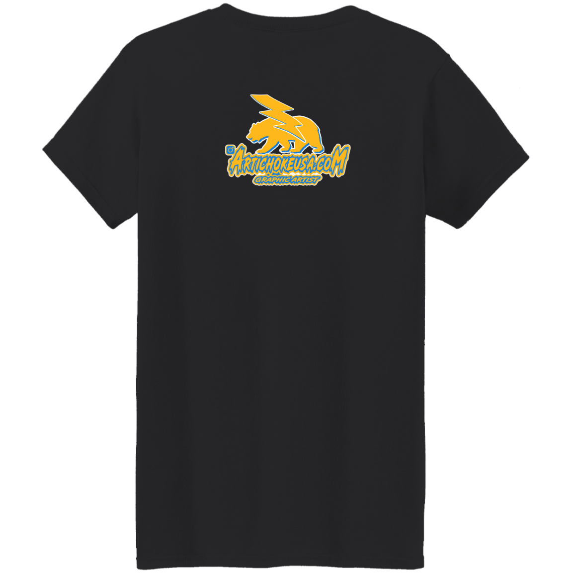 ArtichokeUSA Custom Design. Los Angeles Chargers Fan Art. Ladies' 5.3 oz. T-Shirt