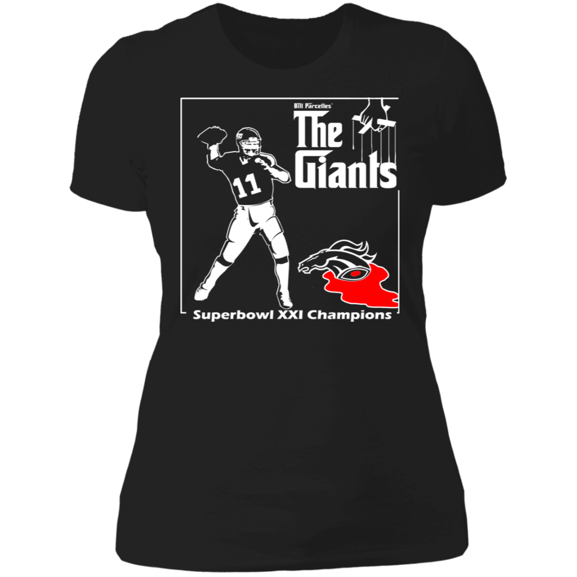 ArtichokeUSA Custom Design. Godfather Simms. NY Giants Superbowl XXI Champions. Fan Art. Ladies' Boyfriend T-Shirt