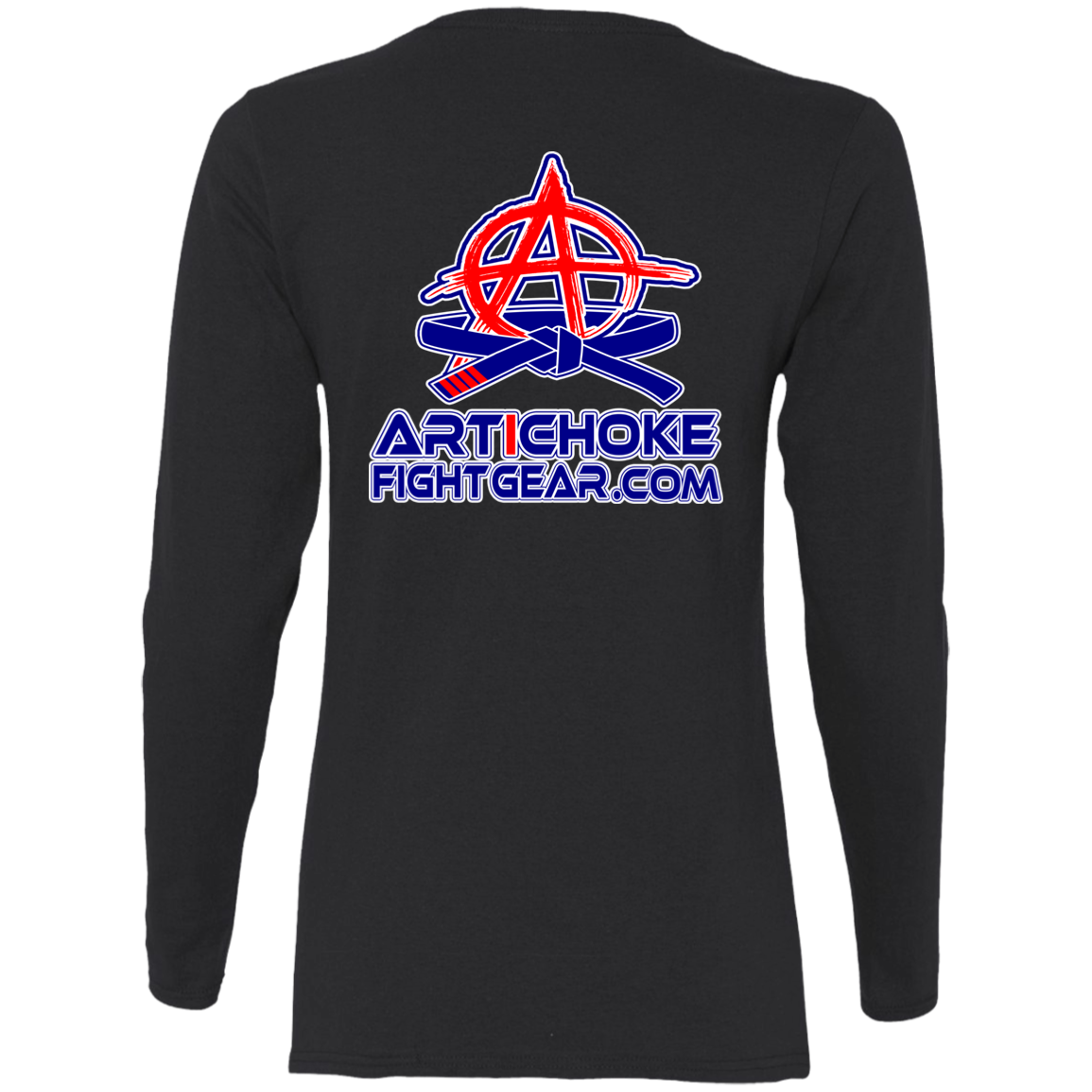 Artichoke Fight Gear Custom Design #4. MLB style BJJ. Ladies' 100% Pre-Shrunk Cotton Long Sleeve