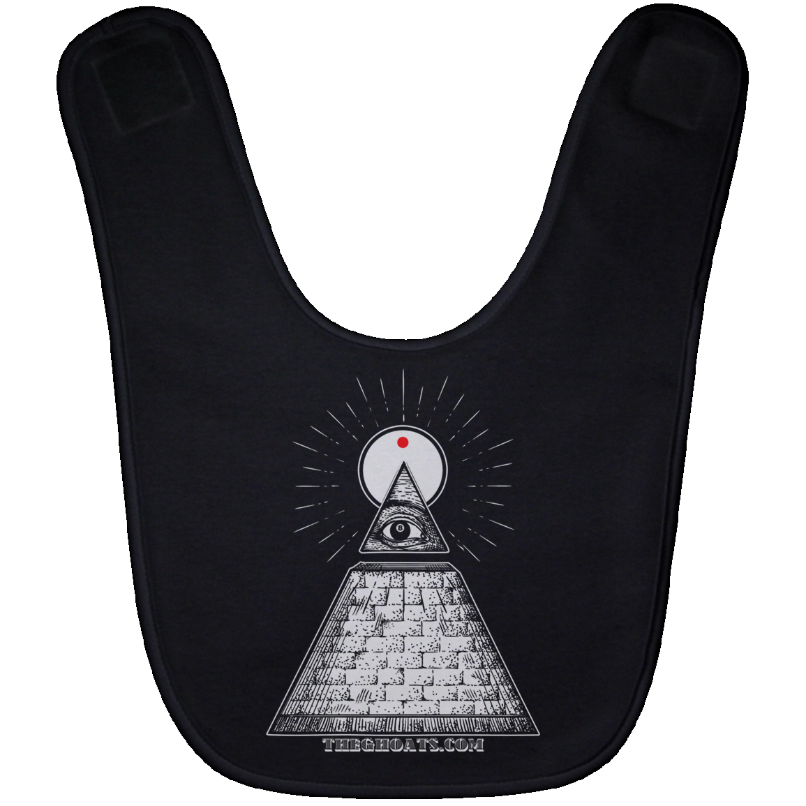 The GHOATS custom design #10. All Seeing Eye. Baby Bib