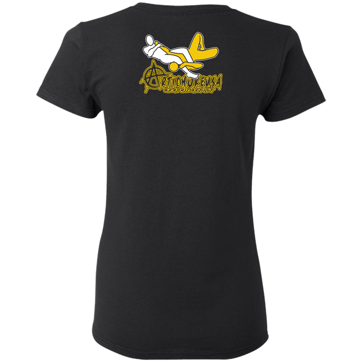 ArtichokeUSA Custom Design #54. Artichoke USArmbar. US Army Parody. Ladies' Basic 100% Cotton T-Shirt