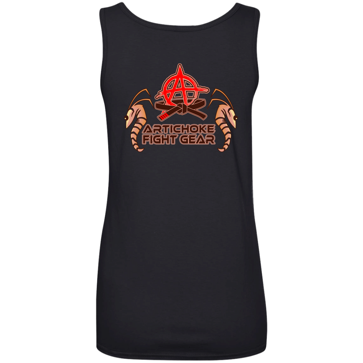 Artichoke Fight Gear Custom Design #3. Shrimpin aint easy. It's a Jiu Jitsu Thing. Ladies' 100% Ringspun Cotton Tank Top