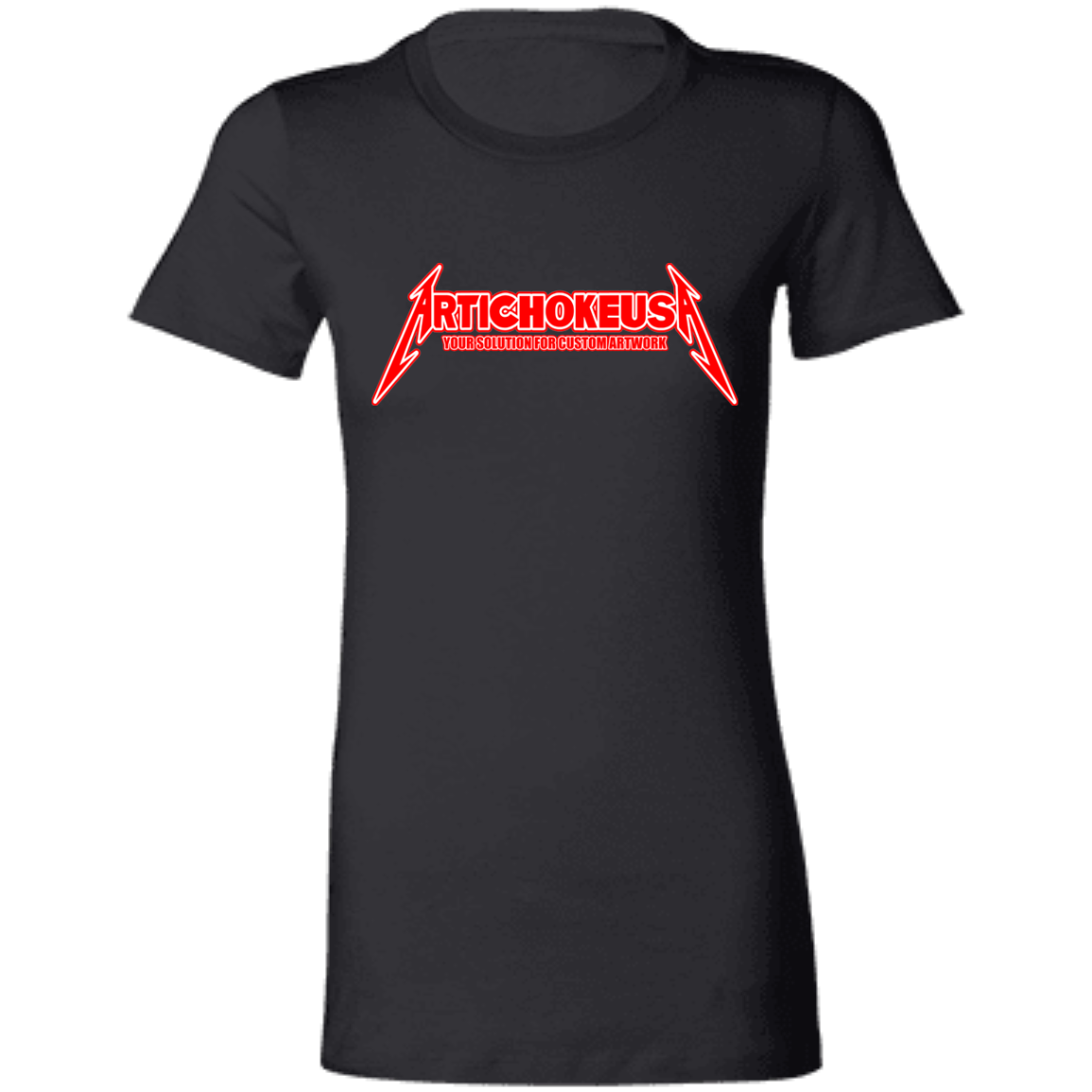 ArtichokeUSA Custom Design. Metallica Style Logo. Let's Make One For Your Project. Ladies' Favorite T-Shirt
