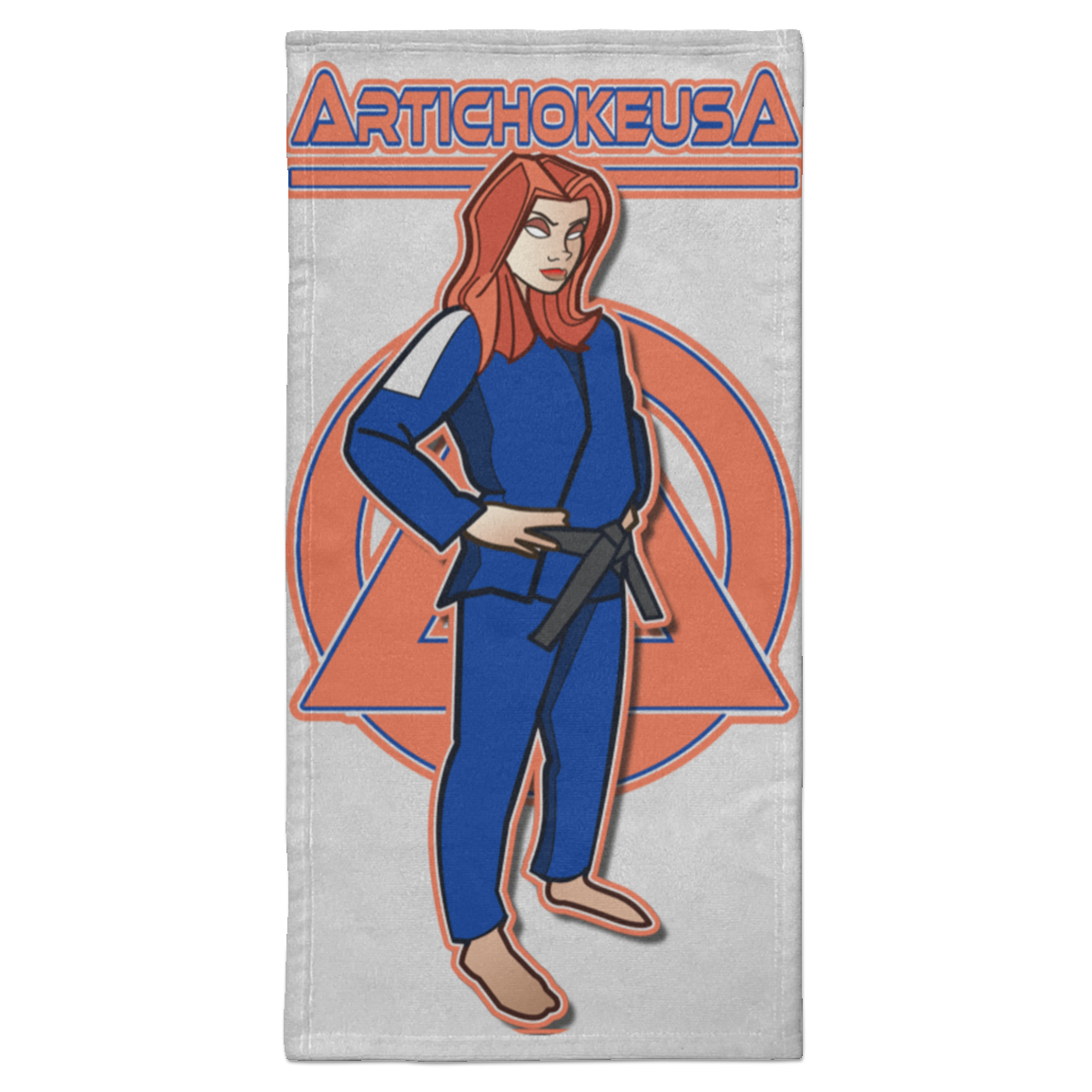 ArtichokeUSA Character and Font design. Let's Create Your Own Team Design Today. Amber. Towel - 15x30