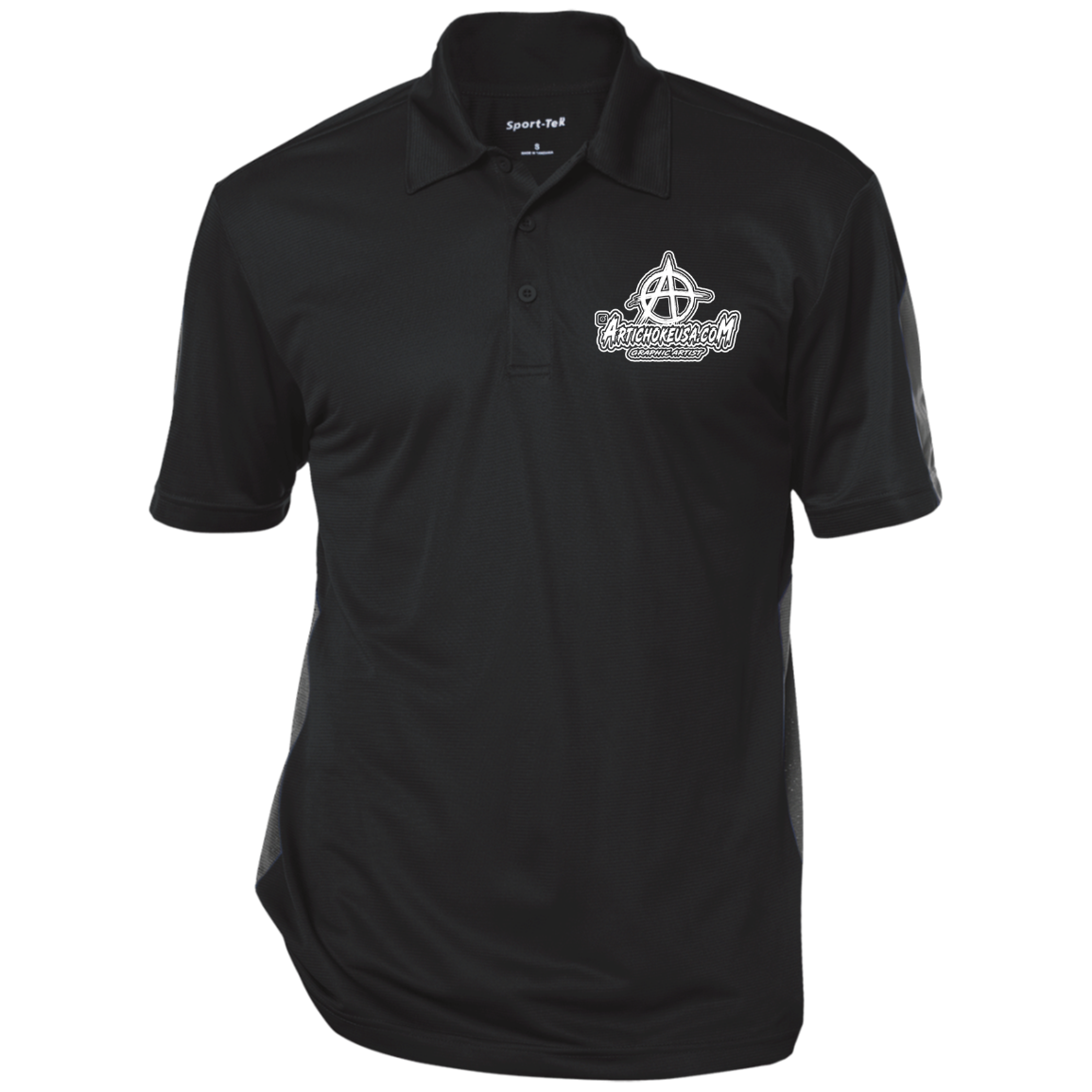 Embroidered Performance Textured Three-Button Polo