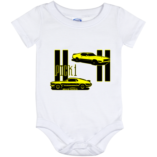 ArtichokeUSA Custom Design. Pick 1 Mustang. Mach 1 Mustang Parody. Cars. Baby Onesie 12 Month