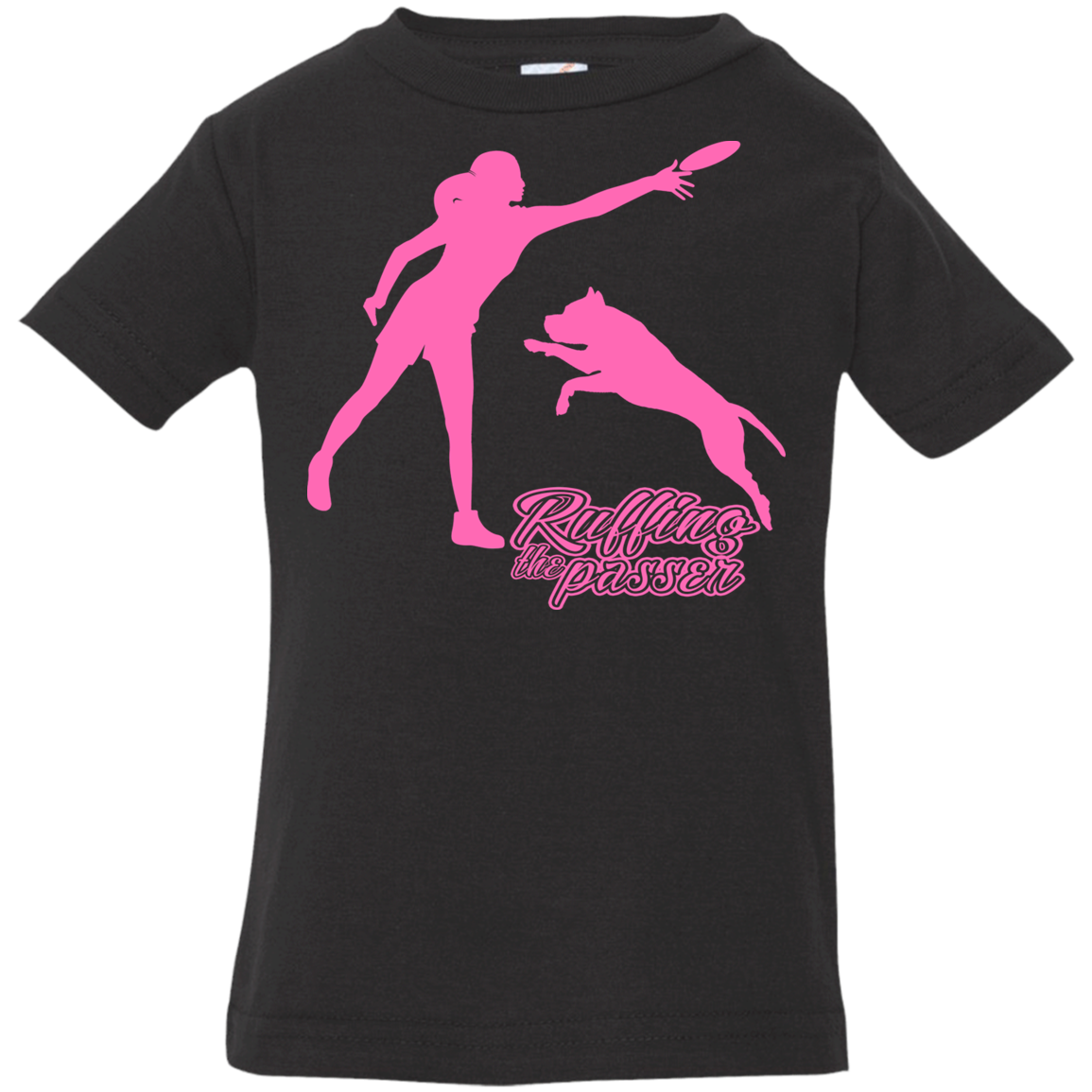 ArtichokeUSA Custom Design. Ruffing the Passer. Pitbull Edition. Female Version. Infant Jersey T-Shirt