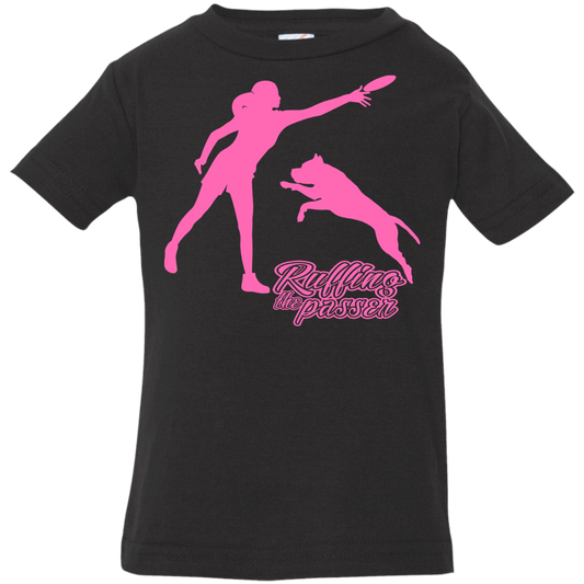 ArtichokeUSA Custom Design. Ruffing the Passer. Pitbull Edition. Female Version. Infant Jersey T-Shirt