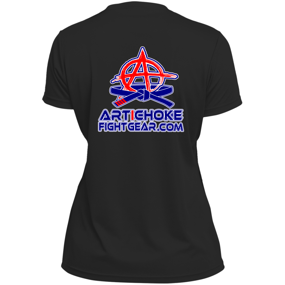 Artichoke Fight Gear Custom Design #4. MLB style BJJ. Ladies’ Moisture-Wicking V-Neck Tee