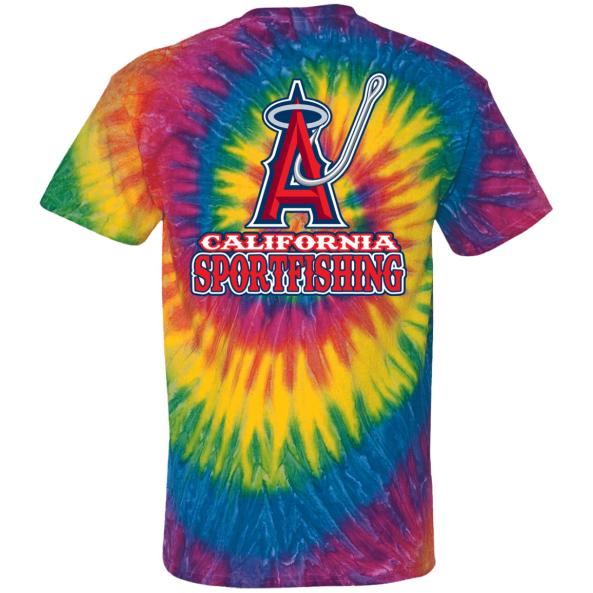 ArtichokeUSA Custom Design. Anglers. Southern California Sports Fishing. Los Angeles Angels Parody. Youth Tie Dye T-Shirt