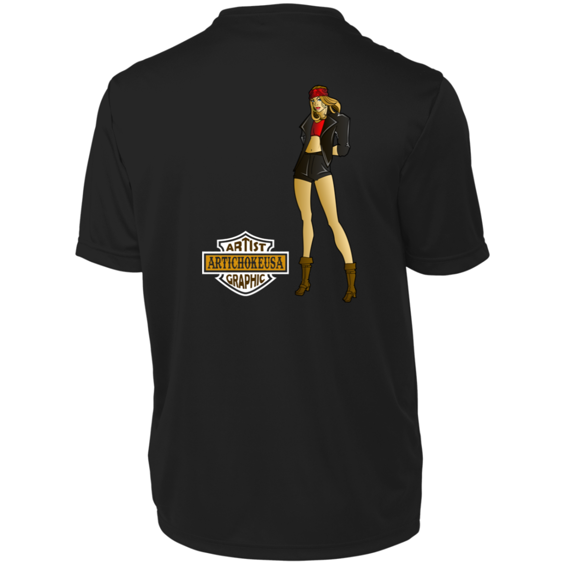 ArtichokeUSA Custom Design. Façade: (Noun) A false appearance that makes someone or something seem more pleasant or better than they really are. Men's Moisture-Wicking Tee
