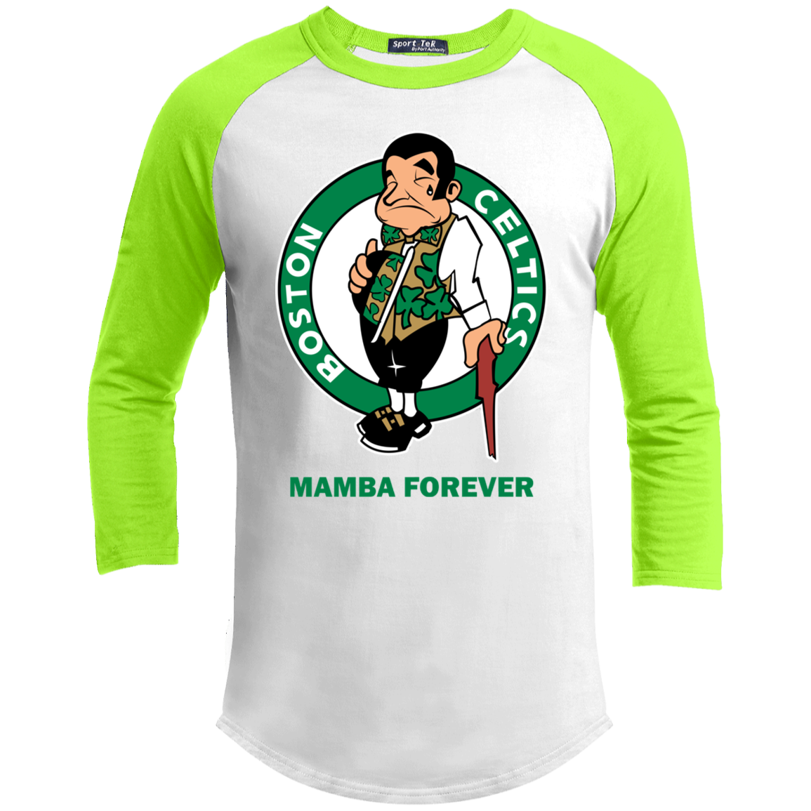 ArtichokeUSA Custom Design. RIP Kobe. Mamba Forever. Celtics / Lakers Fan Art Tribute. Youth 3/4 Raglan Sleeve Shirt