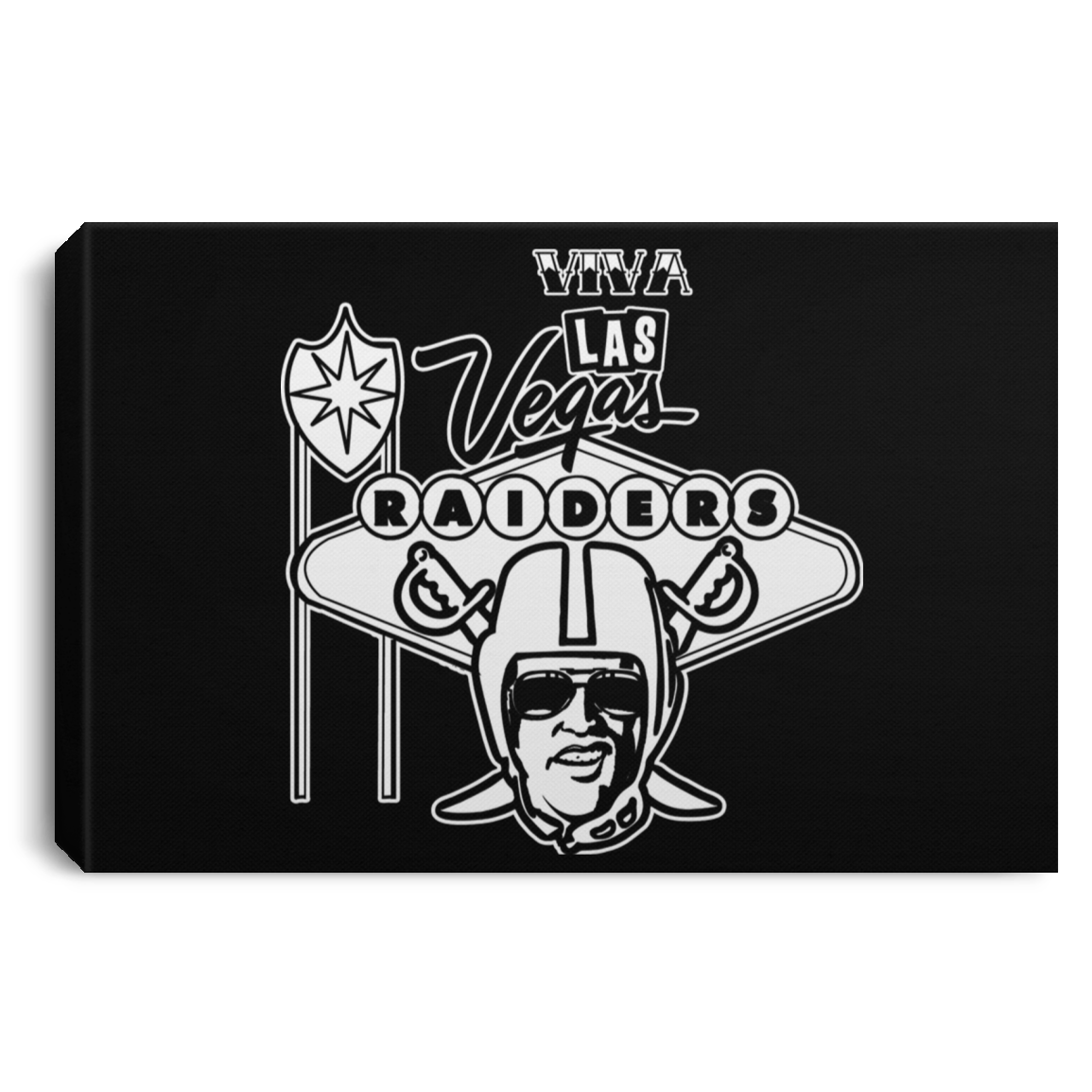 ArtichokeUSA Custom Design. Las Vegas Raiders. Las Vegas / Elvis Presley Parody Fan Art. Let's Create Your Own Team Design Today. Landscape Canvas .75in Frame