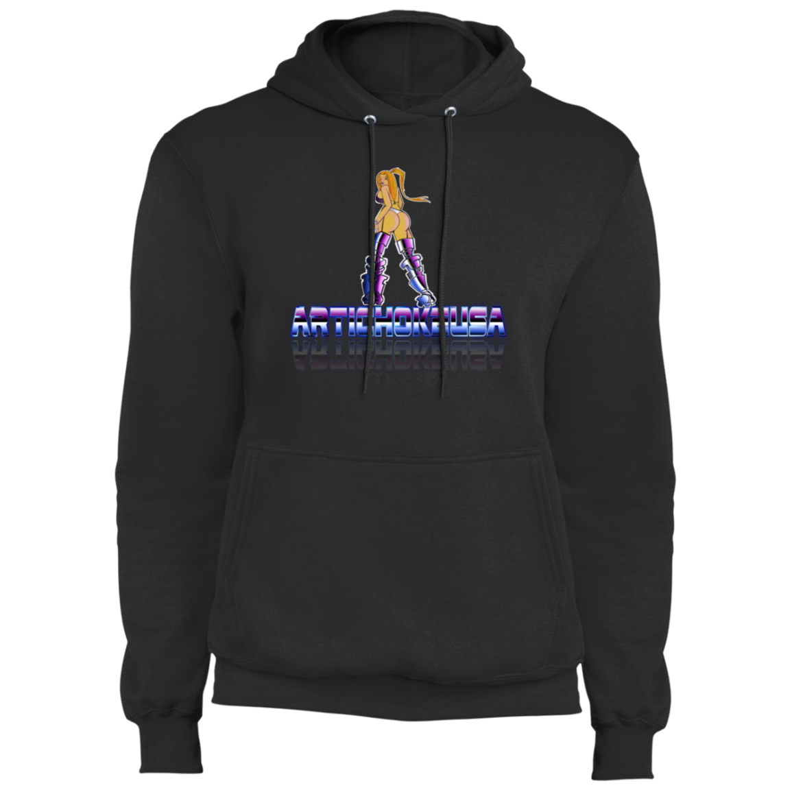 ArtichokeUSA Character and Font design. Let's Create Your Own Team Design Today. Dama de Croma. Fleece Pullover Hoodie