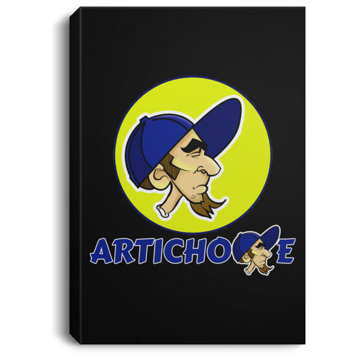 ZZ#20 ArtichokeUSA Characters and Fonts. "Clem" Let’s Create Your Own Design Today. Portrait Canvas .75in Frame