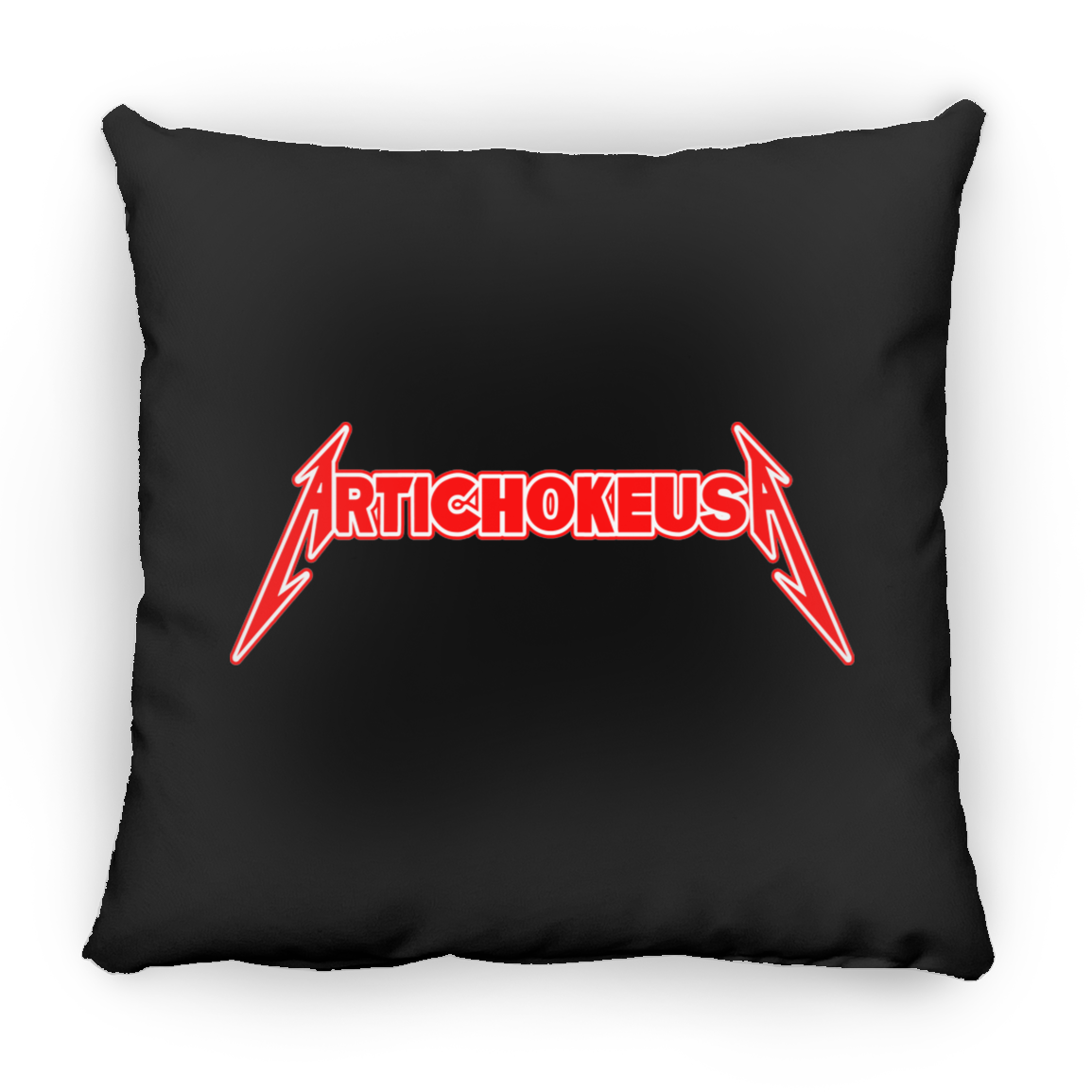 ArtichokeUSA Custom Design. Metallica Style Logo. Let's Make One For Your Project. Square Pillow 18x18