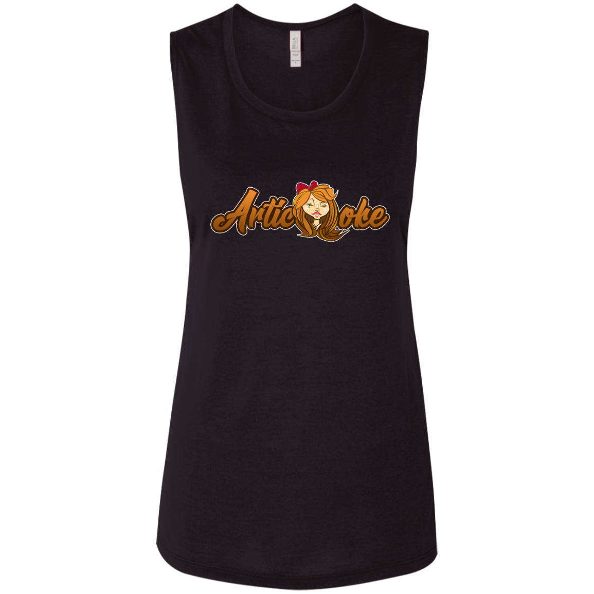 ZZ#21 Characters and Fonts. Aubrey. A show case of my characters and font styles. Ladies' Flowy Muscle Tank