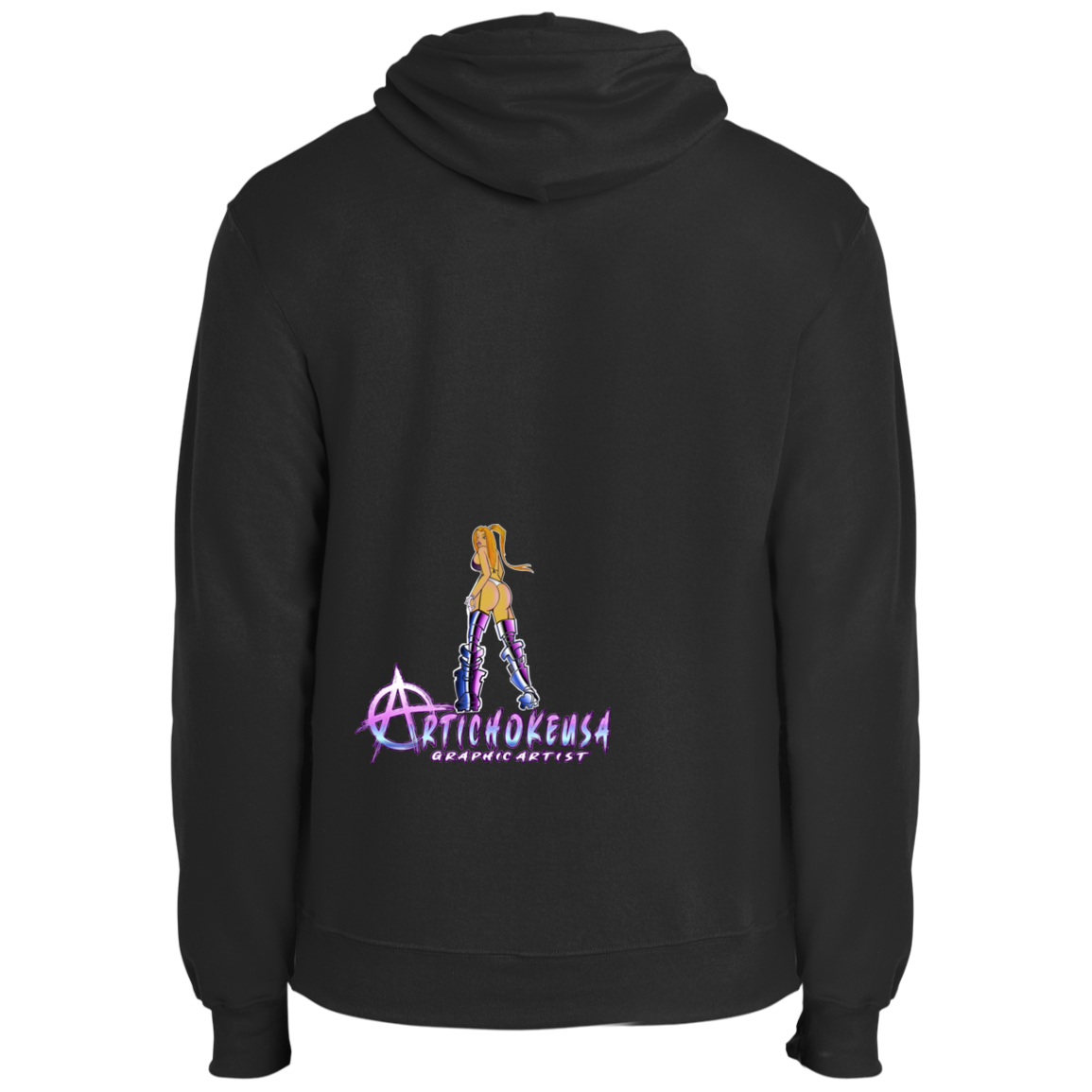 ArtichokeUSA Character and Font design. Let's Create Your Own Team Design Today. Dama de Croma. Fleece Pullover Hoodie