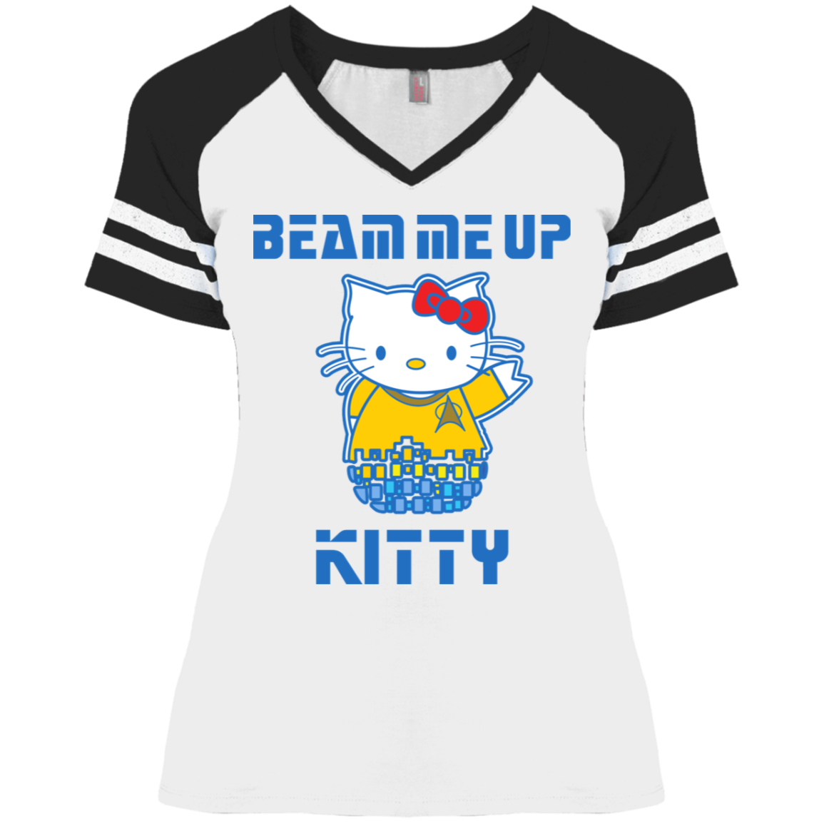 ArtichokeUSA Custom Design. Beam Me Up Kitty. Fan Art / Parody. Ladies' Game V-Neck T-Shirt