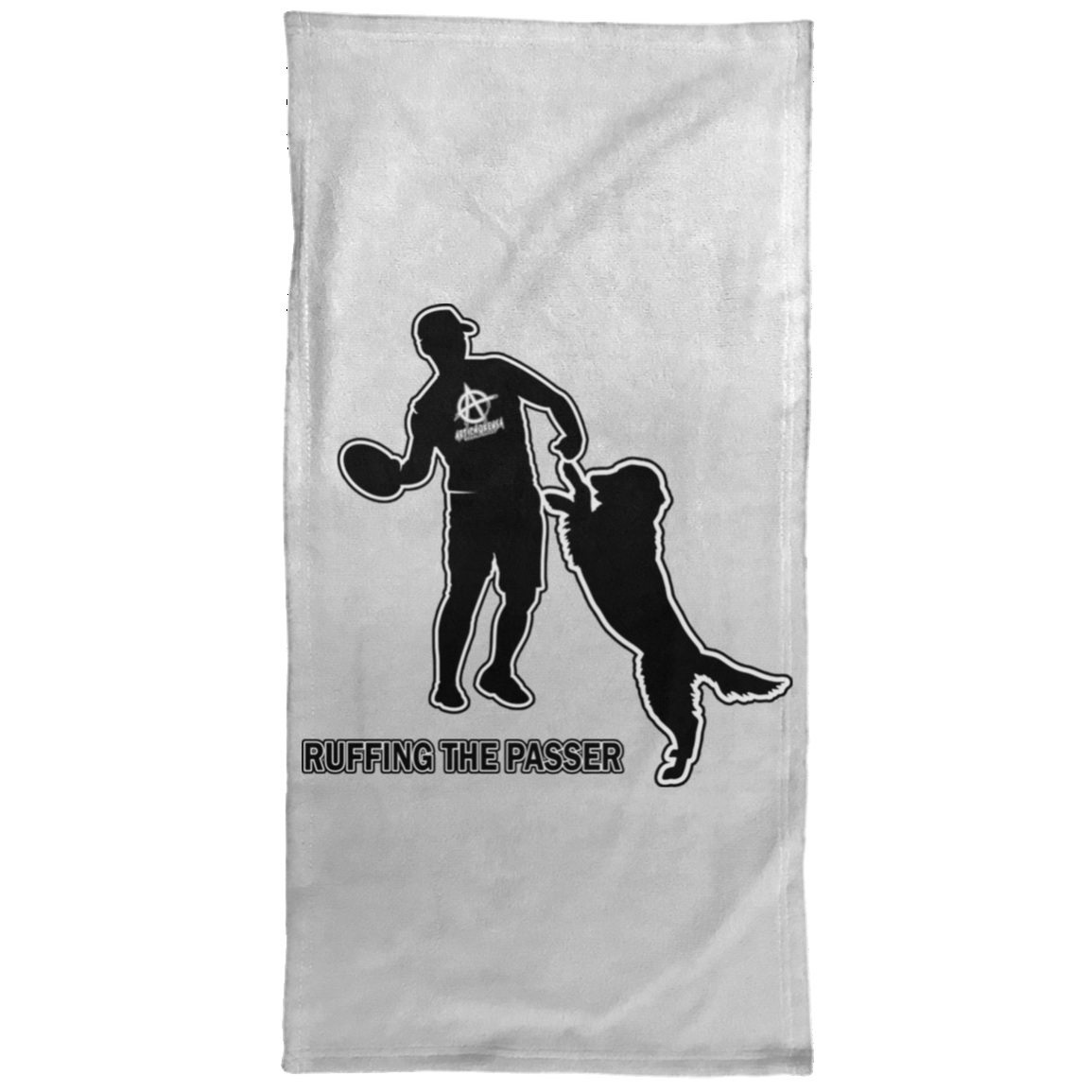 ArtichokeUSA Custom Design #38. Ruffing the Passer. Labrador Retriever. Male. Hand Towel - 15x30